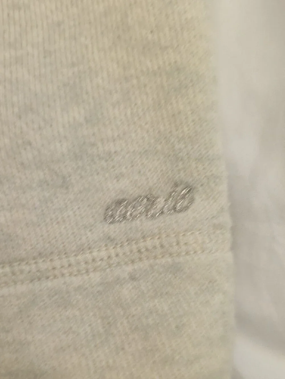 Aerie Ivory Heather Full Zip Hoodie Glitter Drawstrings Logo Size Small